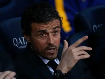 Luis Enrique, en el banquillo del Camp Nou Luis Enrique, en el banquillo del Camp Nou
