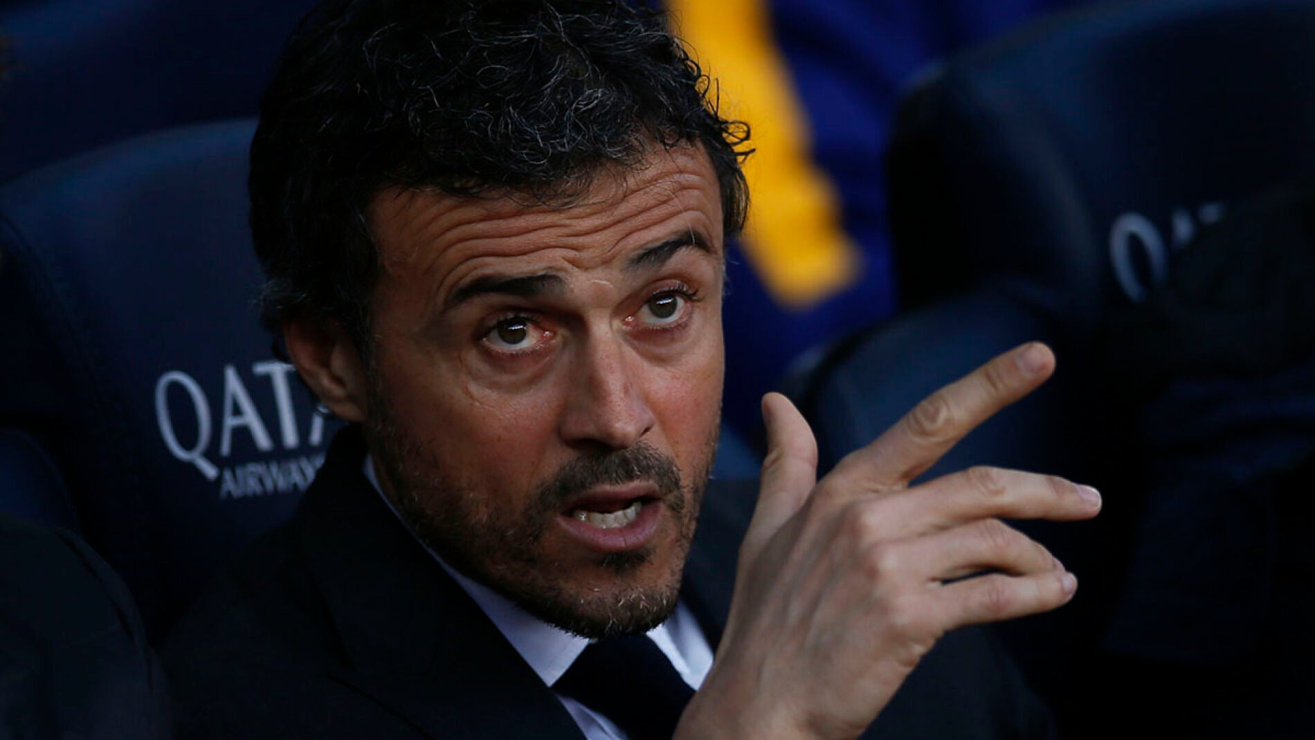 Luis Enrique, en el banquillo del Camp Nou