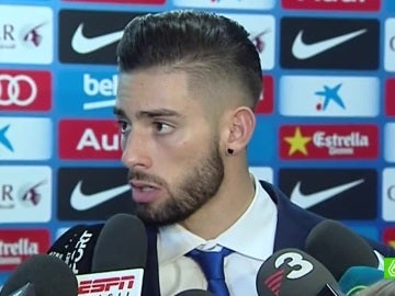 Carrasco habla con los medios tras el partido contra el Barcelona