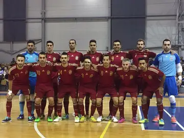 La selección española de fútbol sala, en 2015 La selección española de fútbol sala, en 2015