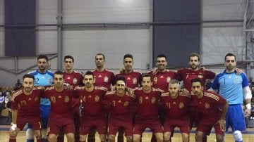 La selección española de fútbol sala, en 2015