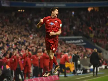 Robert Lewandowski celebra un gol con el Bayern de Múnich Robert Lewandowski celebra un gol con el Bayern de Múnich
