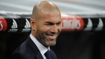 Zinedine Zidane en el partido frente al Espanyol