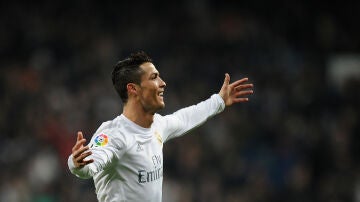 Cristiano Ronaldo celebra un gol frente al Espanyol