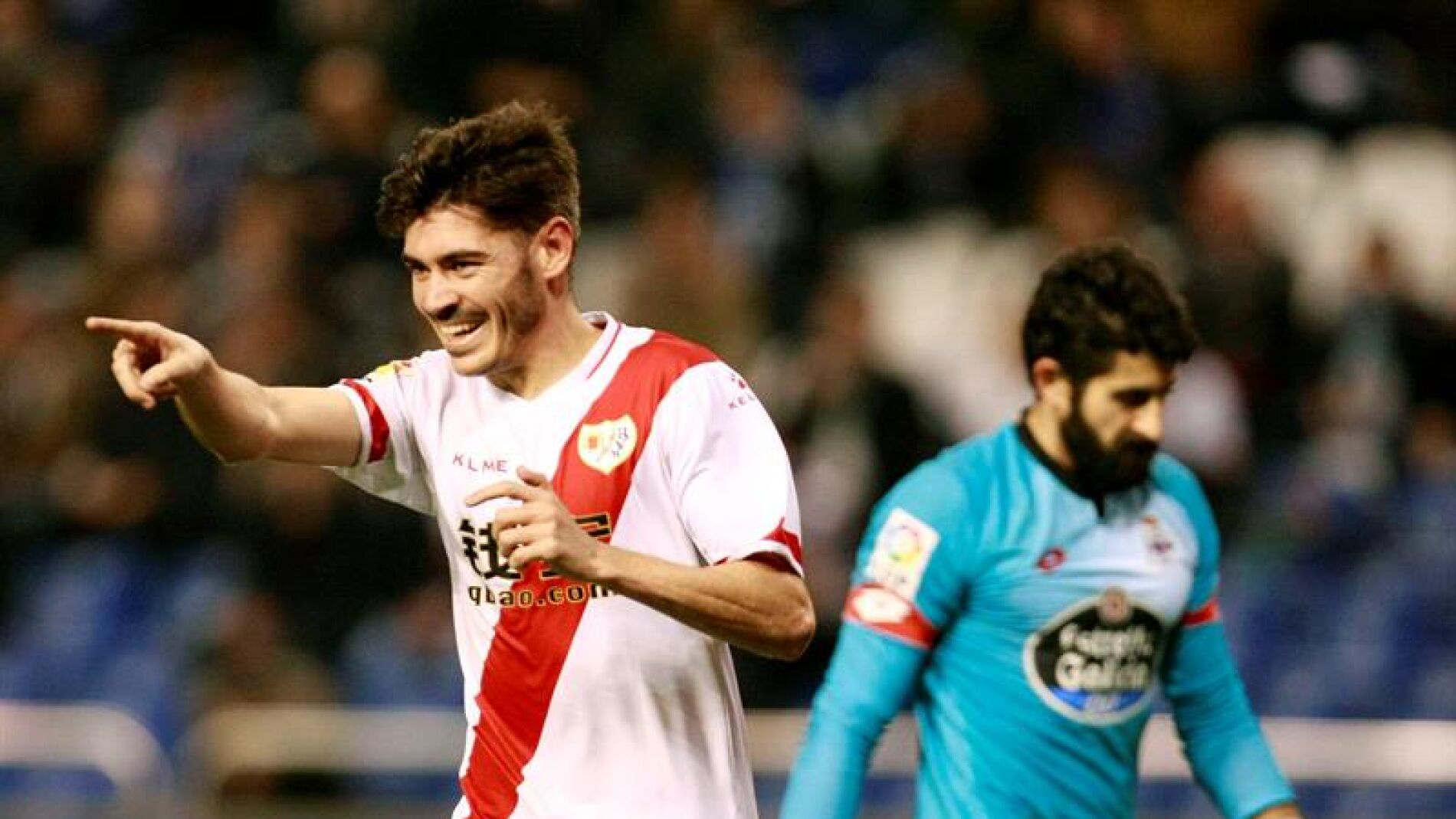 Jozabed celebra un gol con el Rayo Vallecano