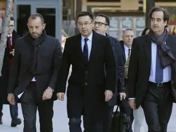 Rosell y Bartomeu camino de la Audiencia Nacional Rosell y Bartomeu camino de la Audiencia Nacional
