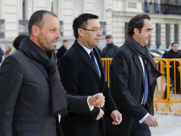 Bartomeu y Rosell llegan a la Audiencia Nacional Bartomeu y Rosell llegan a la Audiencia Nacional