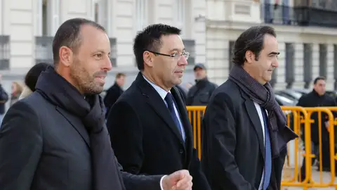 Bartomeu y Rosell llegan a la Audiencia Nacional Bartomeu y Rosell llegan a la Audiencia Nacional