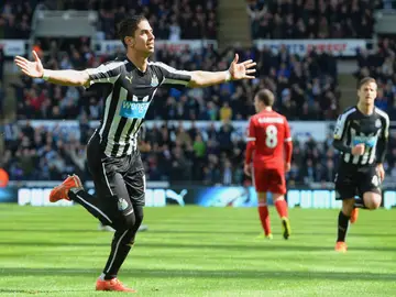 Ayoze celebrando un gol con el Newcastle Ayoze celebrando un gol con el Newcastle
