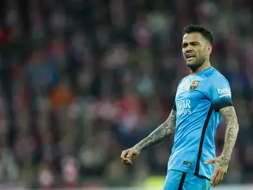 Dani Alves, en un partido del Barcelona Dani Alves, en un partido del Barcelona