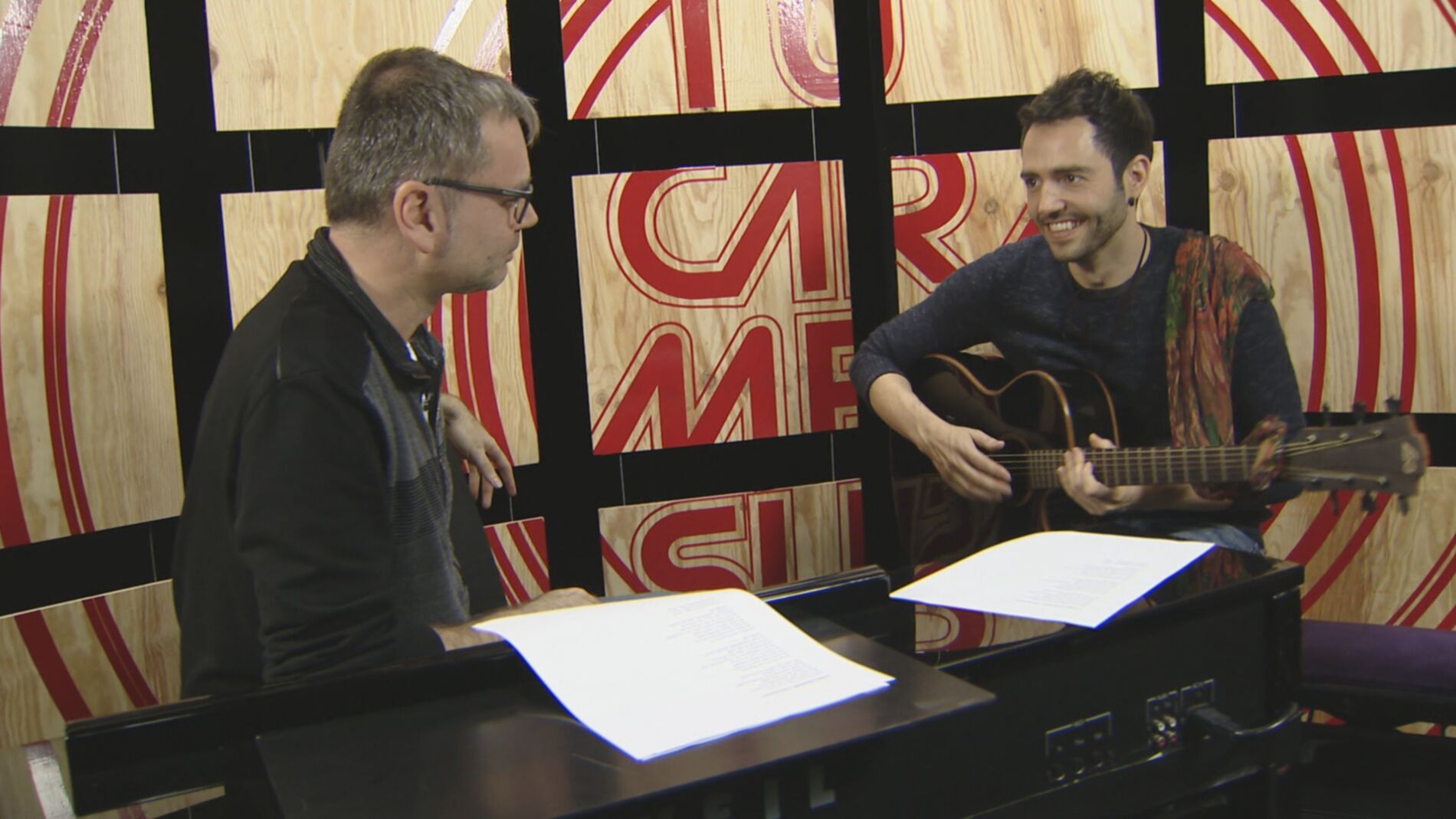David Guapo ensaya con Arnau Vil&agrave;
