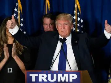 Donald Trump, tras su victoria en New Hampshire Donald Trump, tras su victoria en New Hampshire