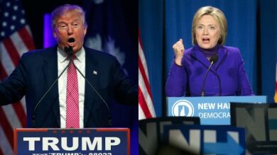 Clinton y Trump empatan en intención de voto en tres estados clave a medio año de las elecciones