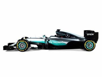 El lateral del Mercedes W07 de 2016