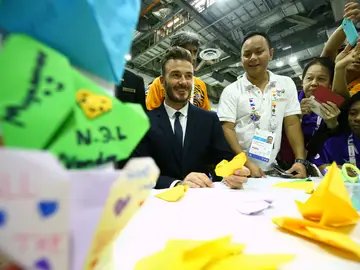 David Beckham, durante un acto David Beckham, durante un acto