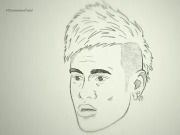 Neymar, dibujado a lápiz Neymar, dibujado a lápiz