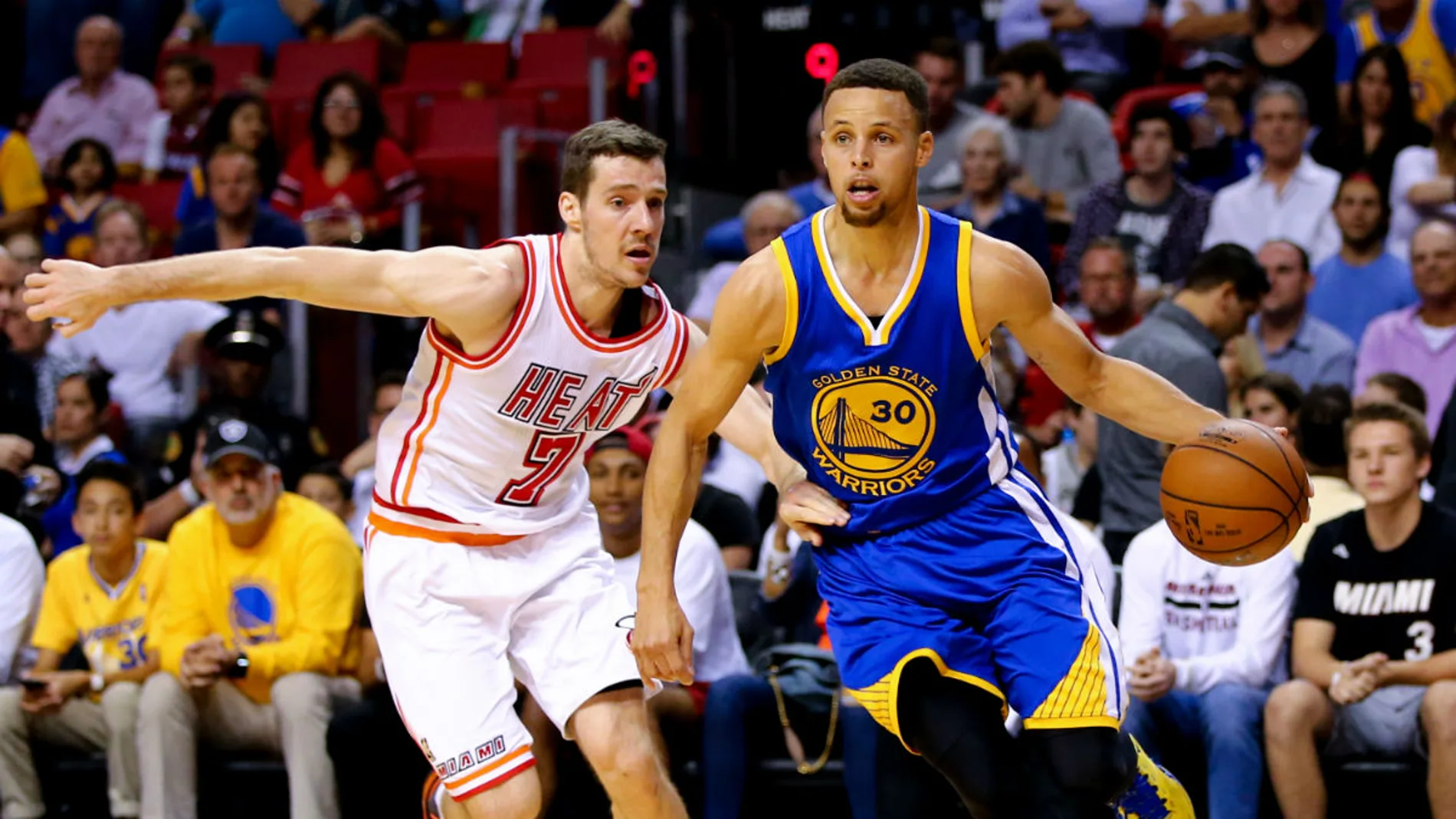 Stephen Curry, en acción ante Miami Stephen Curry, en acción ante Miami