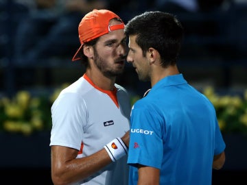 Feliciano López junto a Novak Djokovic