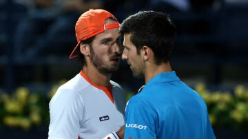 Feliciano López junto a Novak Djokovic