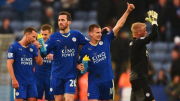 El Leicester celebra su victoria ante el Norwich