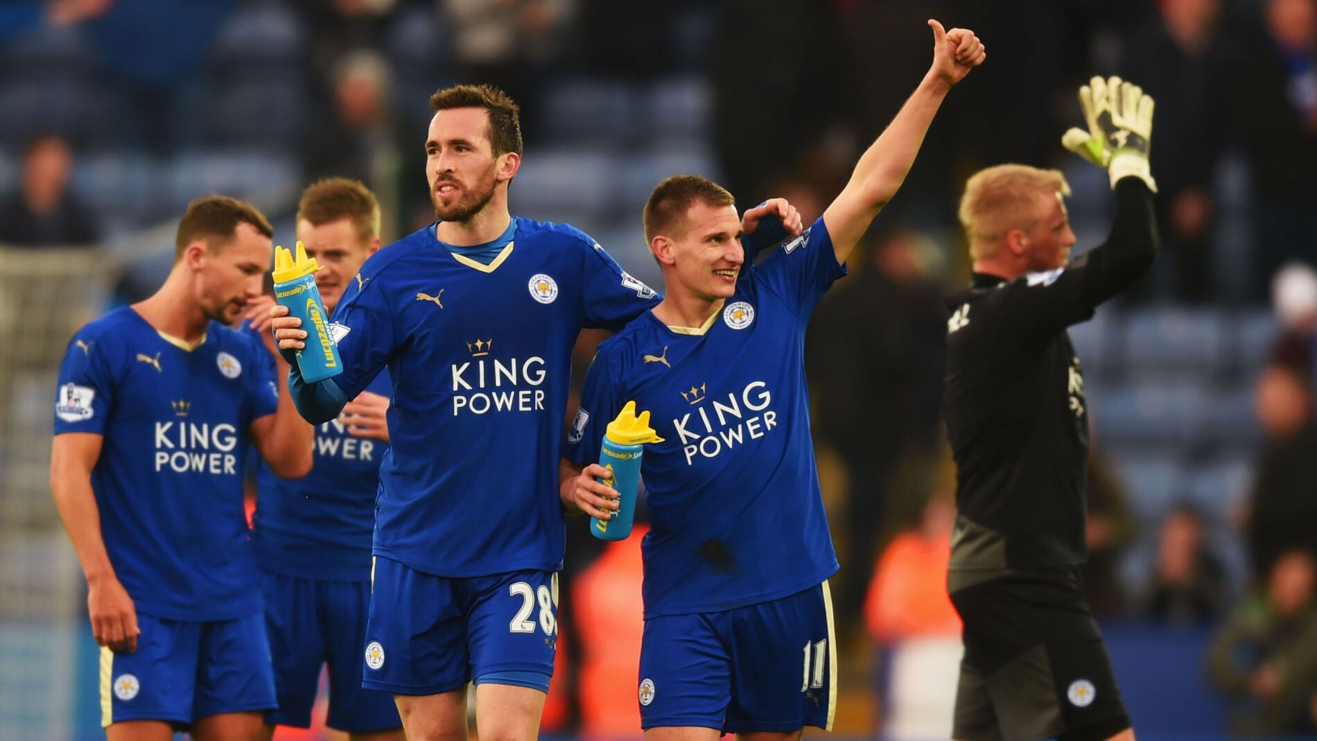 El Leicester celebra su victoria ante el Norwich