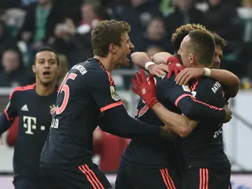 El Bayern de Múnich celebra un gol El Bayern de Múnich celebra un gol