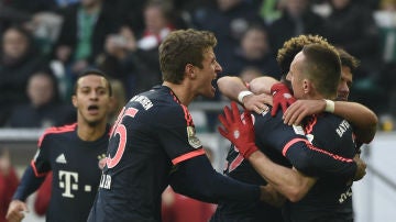 El Bayern de Múnich celebra un gol