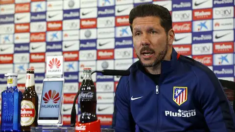 Simeone, en rueda de prensa Simeone, en rueda de prensa