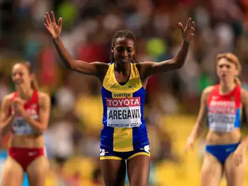 La atleta etíope nacionalizada sueca, Abeba Aregawi La atleta etíope nacionalizada sueca, Abeba Aregawi
