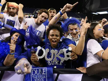 Aficionados de la universidad de Duke, durante la Final Four de 2015 Aficionados de la universidad de Duke, durante la Final Four de 2015