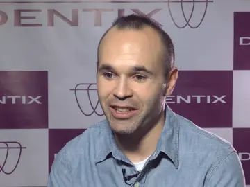 Andrés Iniesta, durante una entrevista Andrés Iniesta, durante una entrevista