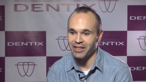Andr&eacute;s Iniesta, durante una entrevista