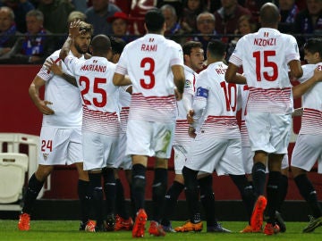 Llorente celebra su gol ante el Eibar