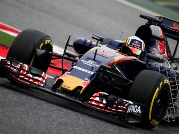 Carlos Sainz, durante el test de Montmeló