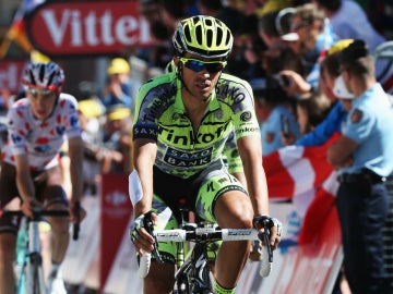 Alberto Contador durante una etapa