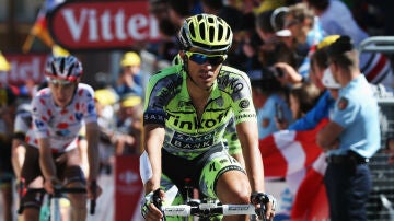 Alberto Contador durante una etapa