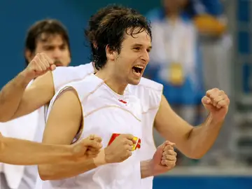 Raúl López, durante la final olímpica de 2008 contra EEUU Raúl López, durante la final olímpica de 2008 contra EEUU