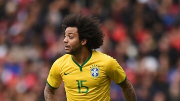 Marcelo, en un partido con Brasil
