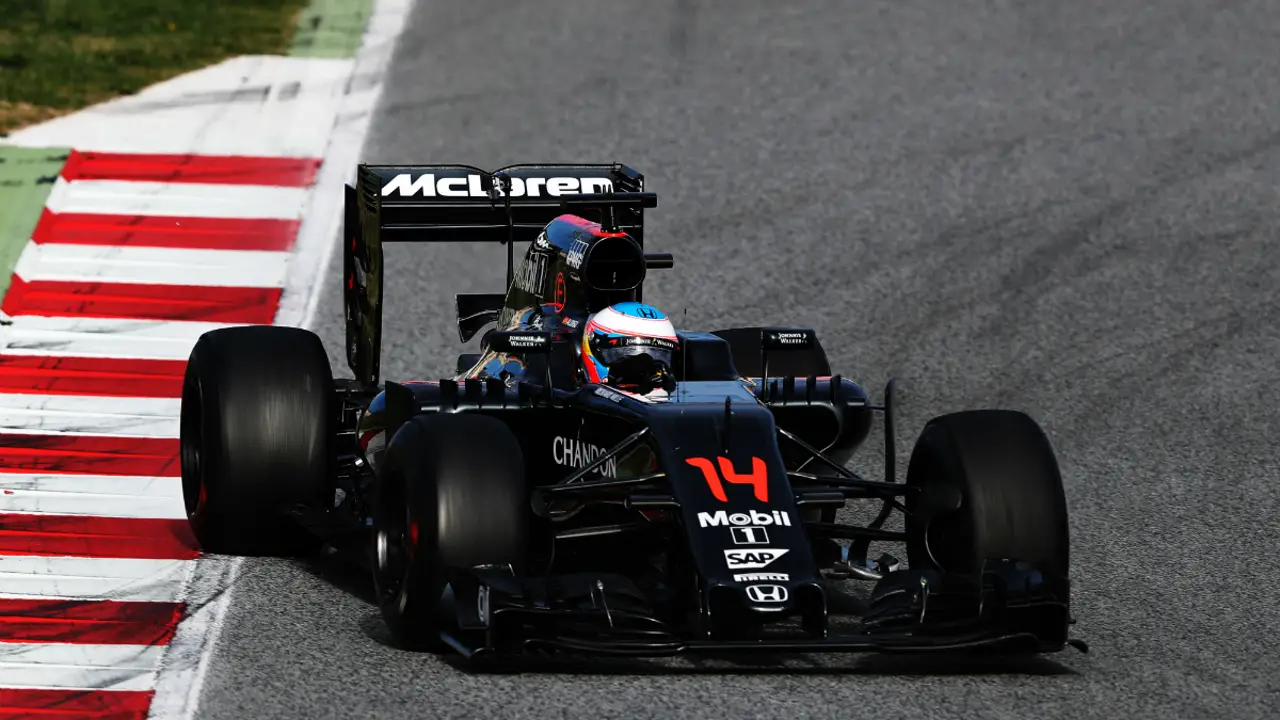 Fernando Alonso, durante el séptimo día de test en Montmeló