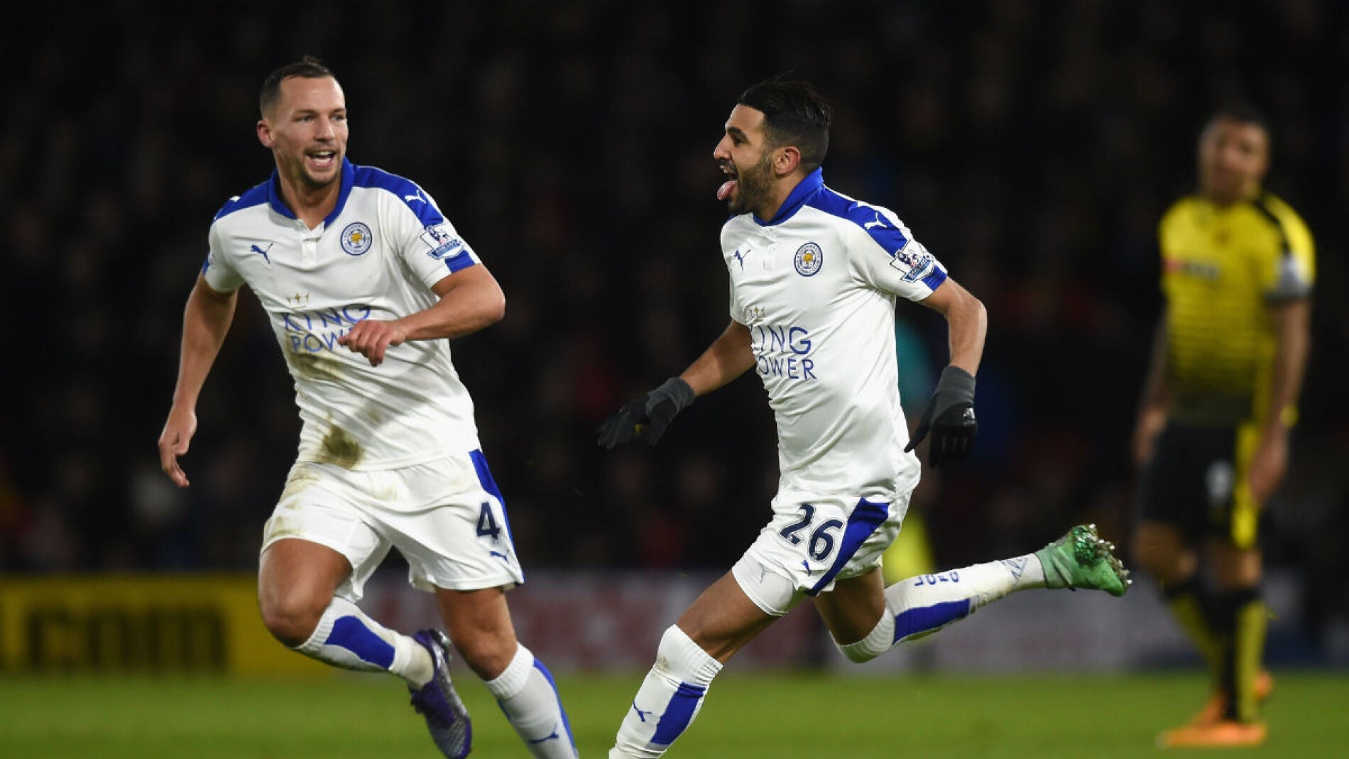 Mahrez celebra su gol ante el Watford
