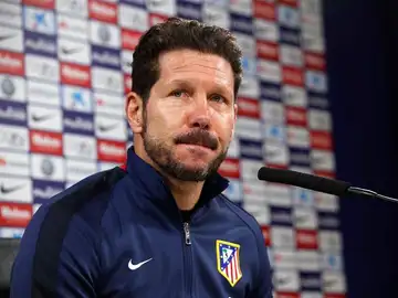 Simeone, en rueda de prensa Simeone, en rueda de prensa