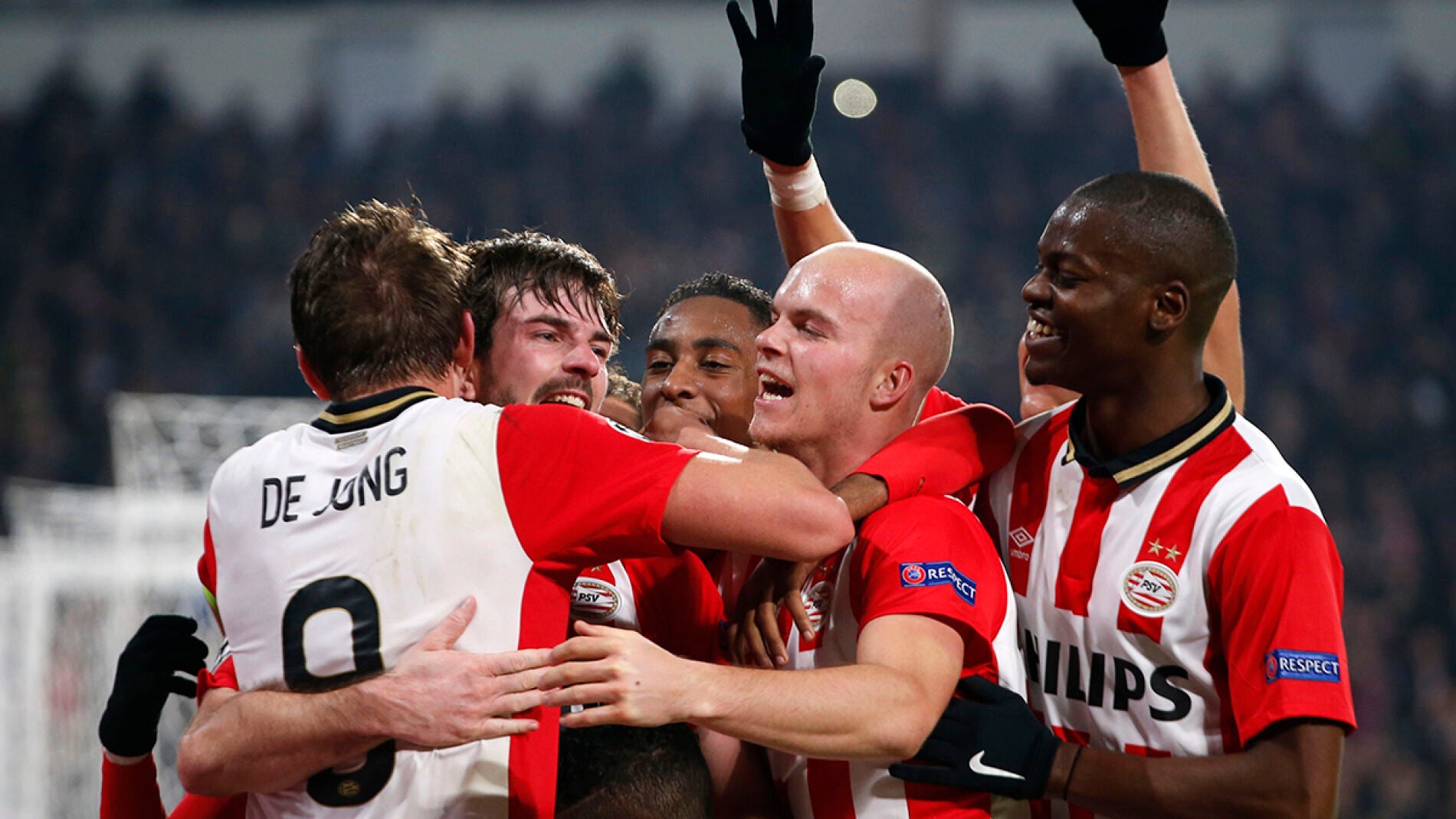 PSV celebrando la victoria