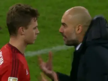 Pep Guardiola abronca a Kimmich Pep Guardiola abronca a Kimmich