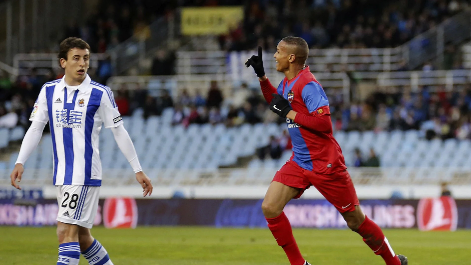 Deyverson festeja un gol contra la Real Deyverson festeja un gol contra la Real