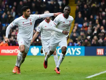 Benteke celebra el gol de la victoria Benteke celebra el gol de la victoria