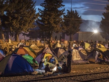 Campamento de refugiados en Idomeni