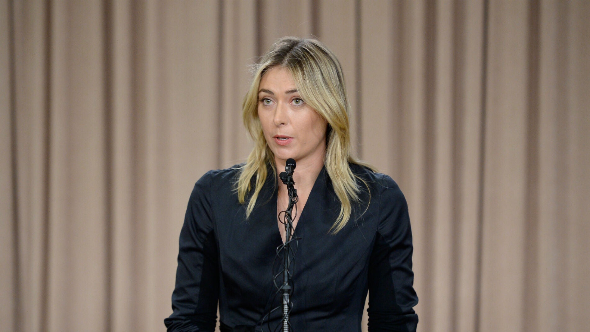 Mar&iacute;a Sharapova, durante la rueda de prensa
