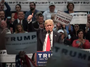 Donald Trump durante un mitin Donald Trump durante un mitin
