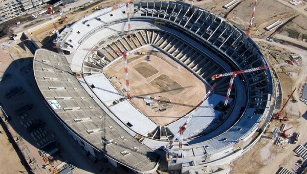 El nuevo estadio de La Peineta, desde arriba