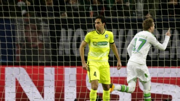Schurrle celebra un gol con el Wolfsburgo